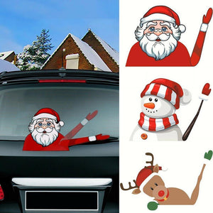 Santa Claus Waving WiperTag with Decal-UlGadget