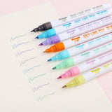 Office and School Supplies Double Line Metallic Fluorescent Pen-UlGadget