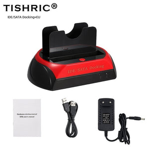 TISHRIC IDE SATA Dual All In 1 Hd/HDD Dock/Docking Station Hard Disk/Drive Hdd 2.5 3.5 Reader Usb EU External Box Enclosure Case-UlGadget