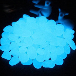 Garden Bar Aquarium Decor Man-made Glow In The Dark Luminous Pebbles-UlGadget