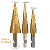 Home and Garden, Appliance 3-SET HSS TITANIUM COATED DRILL BIT-UlGadget