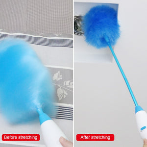 360° Dust Cleaner dusting Brush Static Electricity Motorized Dust Wand Feather Dusters Removes Dust for Kitchen, Office, Car-UlGadget