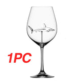 2PC Crystal Shark Wine Glass High Heel Cup Wedding Party Gift-UlGadget