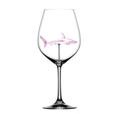 2PC Crystal Shark Wine Glass High Heel Cup Wedding Party Gift-UlGadget