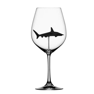 2PC Crystal Shark Wine Glass High Heel Cup Wedding Party Gift-UlGadget