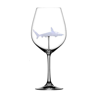 2PC Crystal Shark Wine Glass High Heel Cup Wedding Party Gift-UlGadget