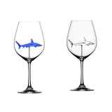 2PC Crystal Shark Wine Glass High Heel Cup Wedding Party Gift-UlGadget