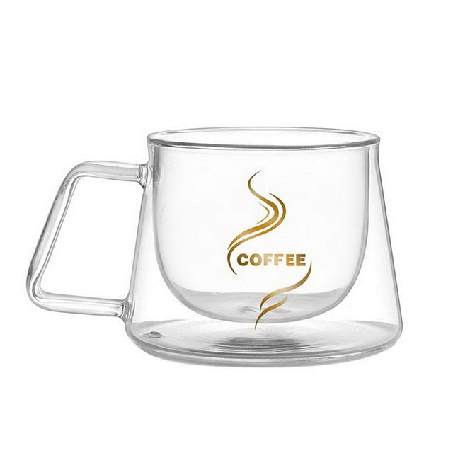 Cute Creative Cat Silhouette Glass Mug Home Office Cup For Fruit Juice Coffee-UlGadget