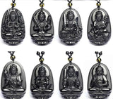 DIY Jewelry Making Necklace Accessories Natural Stone Crystal Black Buddha Necklace-UlGadget