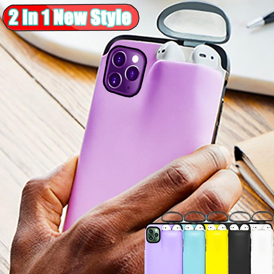 Cellphones & Telecommunications 2 in1 AirPods IPhone Case-UlGadget