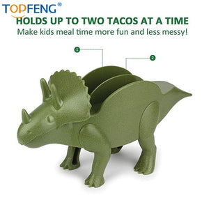 Plastic Double-Slotted Dino Taco Holder-UlGadget