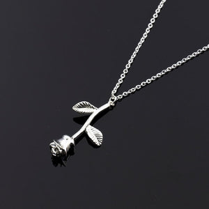 Jewelry and Accessories Rose Flower Necklace-UlGadget