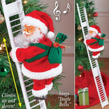 Christmas Electric Ladder Climbing Santa Hanging Decoration Christmas Tree Ornaments Funny New Year Kids Gifts-UlGadget