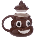 Funny Ceramic 3D Doo-Doo Poop Emoji Mug Coffee Milk Water Cup With Handgrip Lid Tea Cup Office Drinkware-UlGadget