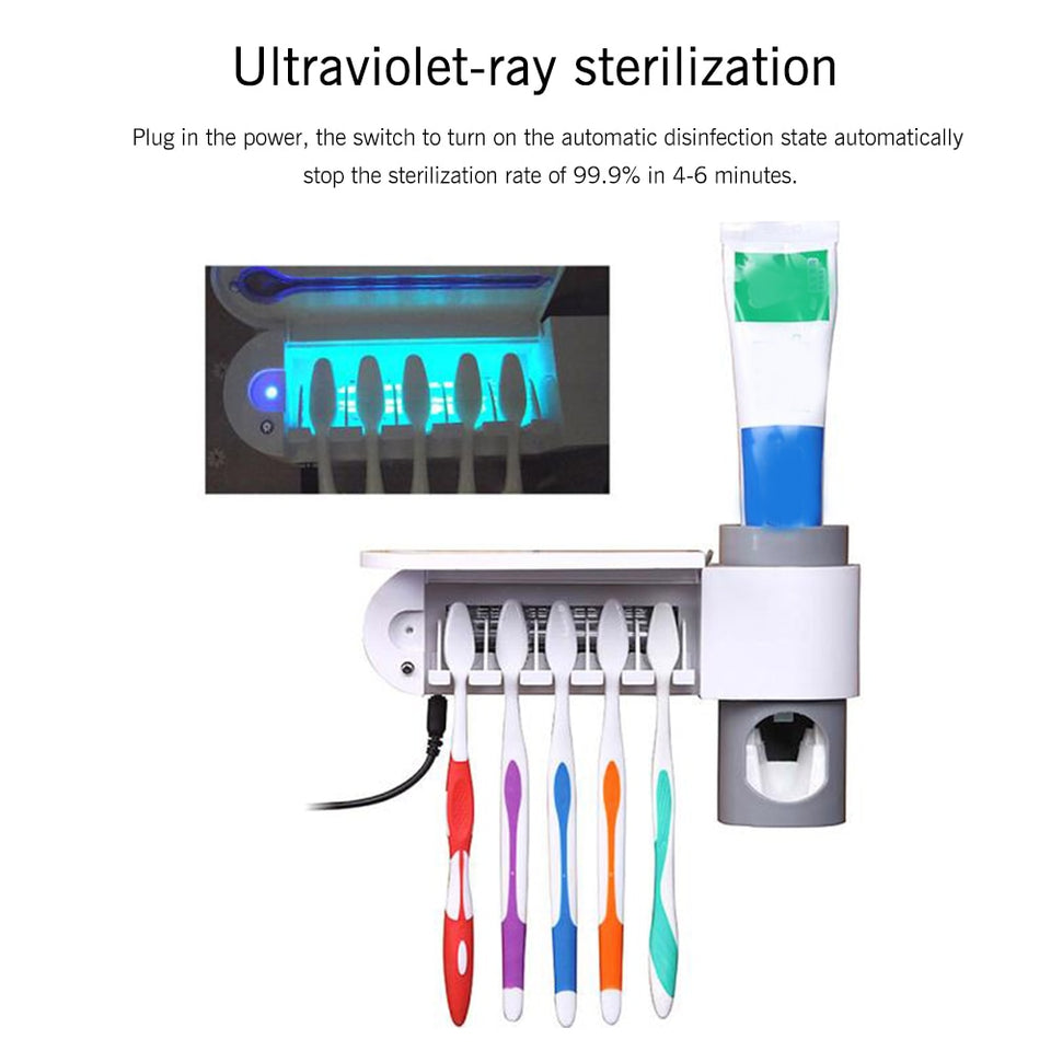 2-IN-1 Ultraviolet ABS Toothbrush Disinfector-UlGadget