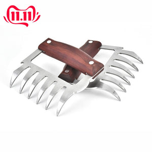 Bear Claw Barbecue Fork Clamp Stainless Steel Useful Processor Barbecue Tool Multi-function Meat Claws (2PCS)-UlGadget