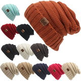 Womens Soft Knit Ponytail Beanie Warm Knit Messy Bun Skull Cap-UlGadget