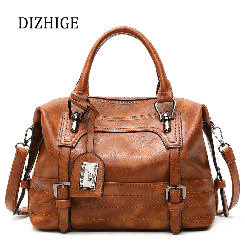 Women Vintage Luxury Large Leather Handbags-UlGadget