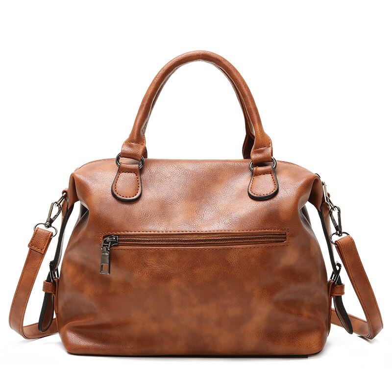 Women Vintage Luxury Large Leather Handbags-UlGadget