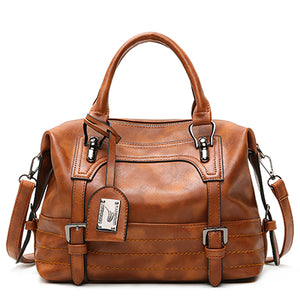 Women Vintage Luxury Large Leather Handbags-UlGadget