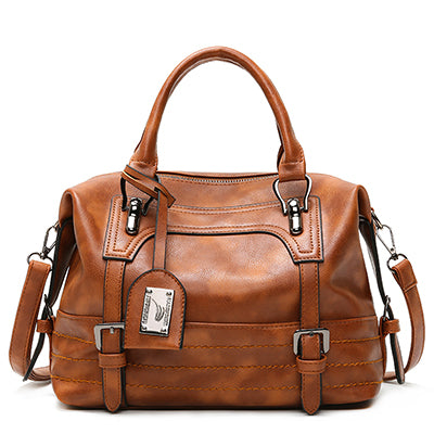 Women Vintage Luxury Large Leather Handbags-UlGadget