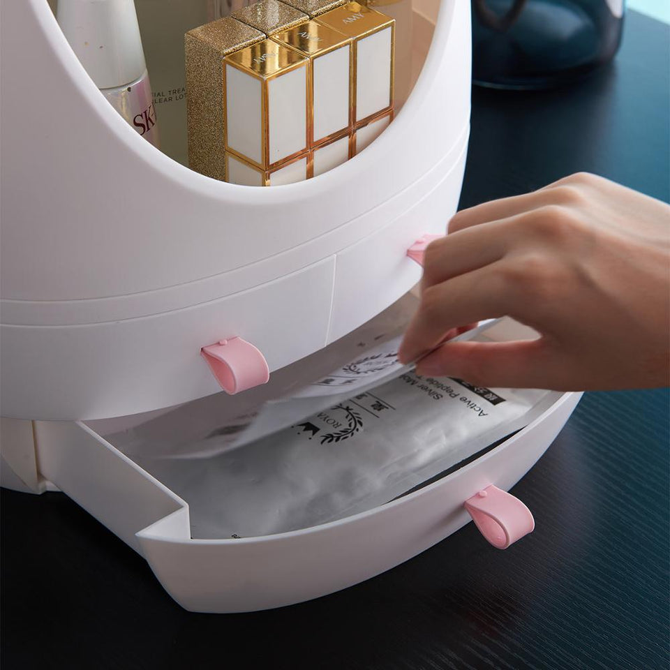 Beauty and Health LED HD Mirror Makeup Storage Box Cosmetic Organizer Case-UlGadget