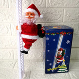 Christmas Electric Ladder Climbing Santa Hanging Decoration Christmas Tree Ornaments Funny New Year Kids Gifts-UlGadget