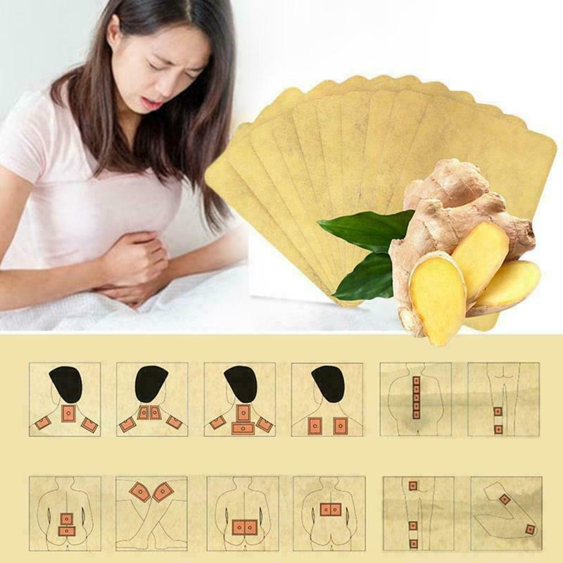 10PCS Healing Ginger Neck Back Body Pain Relaxation Detox Patch-UlGadget