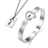 Men's Clothing and Accessories Gift Love Lock Your Heart Bracelet Set-UlGadget