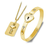 Men's Clothing and Accessories Gift Love Lock Your Heart Bracelet Set-UlGadget