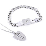 Men's Clothing and Accessories Gift Love Lock Your Heart Bracelet Set-UlGadget