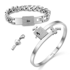 Men's Clothing and Accessories Gift Love Lock Your Heart Bracelet Set-UlGadget