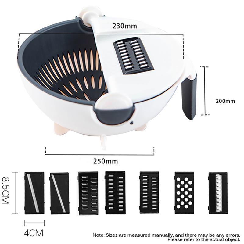 Multi Manual Slicer Rotate Vegetable Fruit Cutter Bowl-UlGadget