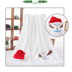 Christmas Gift Cartoon Flannel Blanket Snowman Super Soft Fluffy Blanket Bed Sofa Children Gift-UlGadget