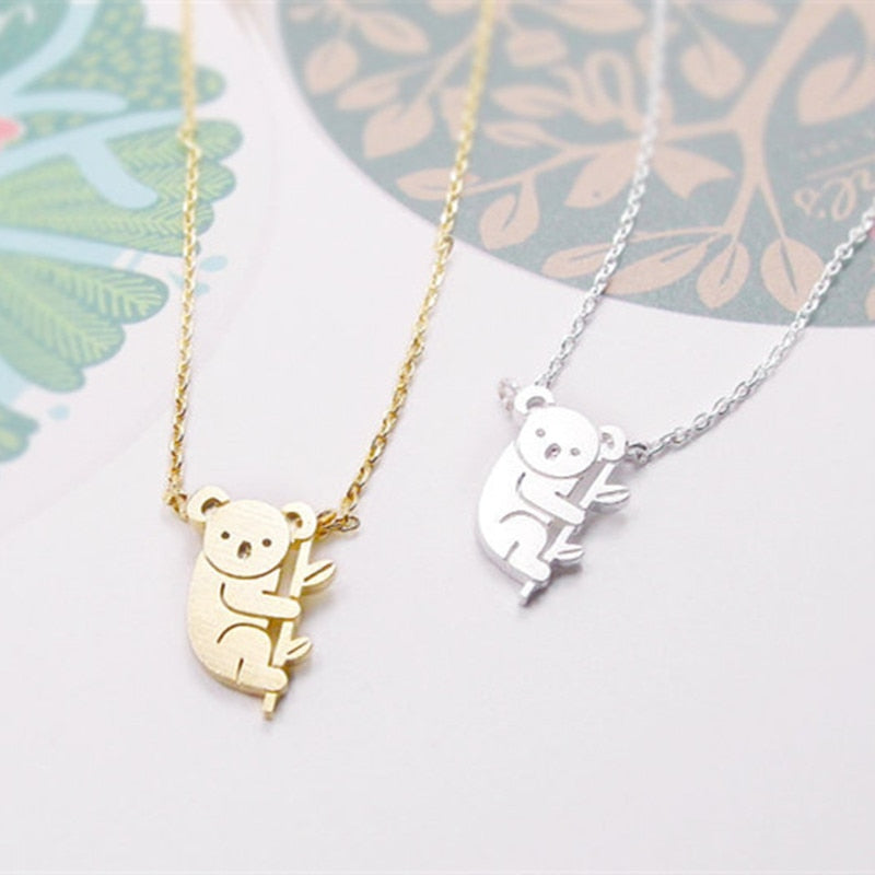 Koala Necklace Australian Koala Bear Woodland Necklaces Pendants For Women-UlGadget