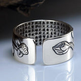 Men's Clothing and Accessories Lotus Ring with Heart Sutra-UlGadget