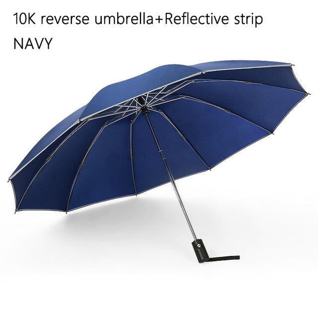 Automatic Men Women Folding Reverse Umbrella Travel Sun Umbrellas Windproof-UlGadget