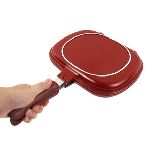 Double Sided Nonstick Grill Pan Steak Fry Saucepan Kitchen Supplies-UlGadget