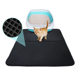 Double-Layer Waterproof Non-slip Pet Cat Litter Mat with Free Shovel-UlGadget