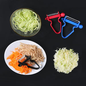 Magic Trio Peeler (Set of 3) Slicer Julienne Cutter Stainless Steel Blade Zesters Kitchen Tools-UlGadget