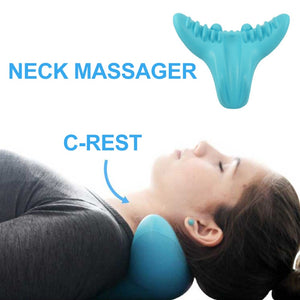 Portable C-Rest Neck Massager Cervical Shoulder Loose Pain Relaxation Pillow