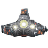 Brightest and Best 6000 Lumens T6 Waterproof Rechargeable 18650 Batteries Headlamp Flashlight for Night-UlGadget