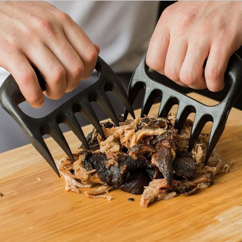 2pcBarbecue Bear Paws Claws Meat Chicken Shredder Pork Handler Carving Forks BBQ Handler Kitchen Forks Tool-UlGadget