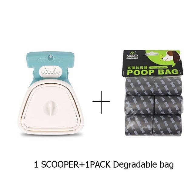 Pet Products Pooper Scooper with bag attached-UlGadget