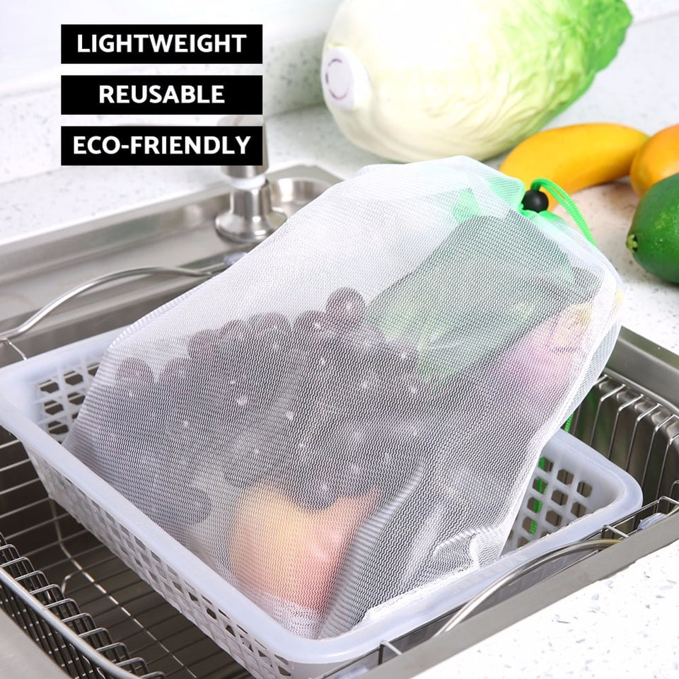 15PCS 3 Sizes Eco-Friendly Reusable Mesh Produce Bag-UlGadget