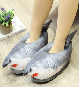 Shoes Fuzzy Shark Slippers-UlGadget