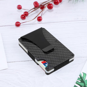 Carbon Fiber Metal Bank ID Card Wallet-UlGadget