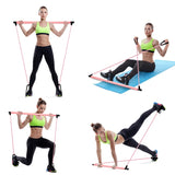 Portable Pilates Bar Kit with Resistance Elastic Band Yoga Pilates Exercise Stick-UlGadget