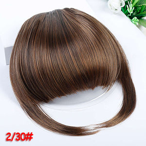 SLLIE 2PCS Clip in Bangs Hair Extensions Human Hair Air Bangs with Temples One Piece Clip on Front Bangs Hairpiece 3D Clip-In Bangs Hair Extensions-UlGadget