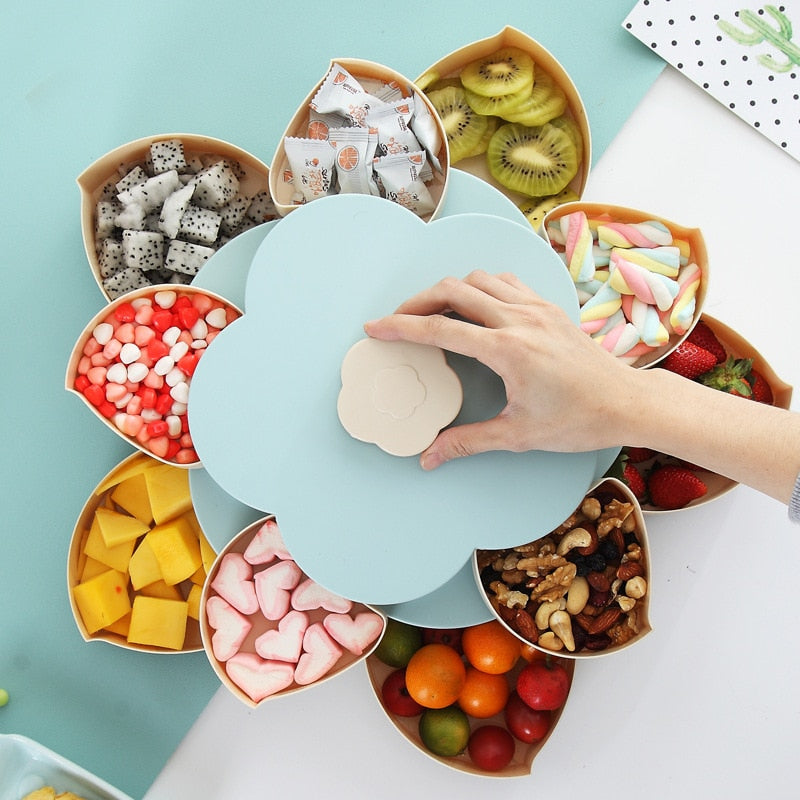 Creative Double-layer Petal Blooming Candy Snack Box-UlGadget